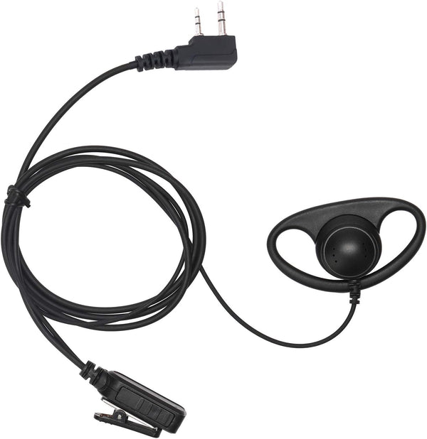 Earpiece Surveillance Kit Compatible with BaoFeng, BTECH, Kenwood Walkie Talkie with PTT Mic Headset
