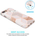 Jaholan Case for iPhone 7 Plus, Bling Glitter Sparkle Rose Gold Marble Design TPU Gel Case