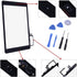 Touch Screen Digitizer for 2017 iPad 9.7 (A1822, A1823) Front Glass Replacement with Home Button & Tool Repair Kit + Adhesive (Black)
