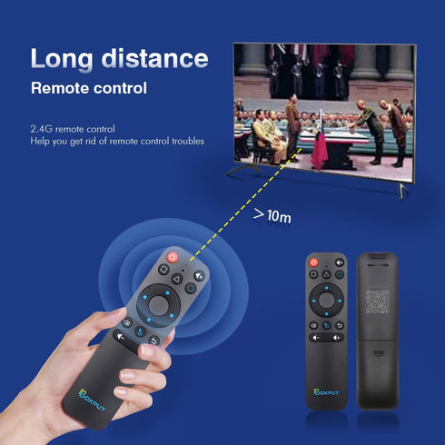 BPR1S Plus Air Mouse Remote Control, 2.4G RF Bluetooth Voice Remote with IR Learning for Android TV Box, Smart Projector