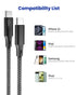Extra Long iPhone 15 Charger Cable 16Ft, USB C to C Cable Fast Charging Nylon Braided for iPhone 15/15 Plus/15 Pro/15