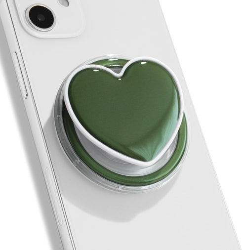 Magnetic Cute Solid Macaron Color Heart Shape Collapsible Mobile Phone Grip Stand Holder for Smartphone Tablet