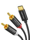 CableCreation USB C to RCA Audio Cable 3.3FT, Type-C to 2 Male Y RCA Splitter for iPhone 15 Series, Home Theater,