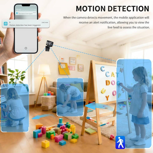 AFJAEAS 2-Pack 2.4G 1080p 6-Hr 4G Wireless Mini Security Cameras with Built-in Hotspot & WiFi , No-Internet Viewing