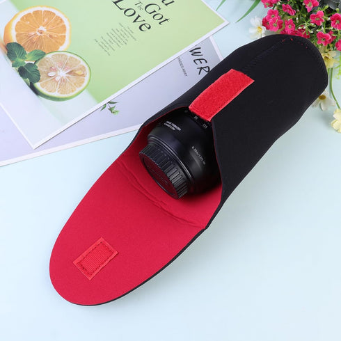 UKCOCO Lens Wrapper - Lens Pouch Bag Lens Case Cover Sleeve Slr Camera Lens Bag Self-Adhesive Cloth Protective Camera Wrapper for DSLR Camera Lens S 4pcs