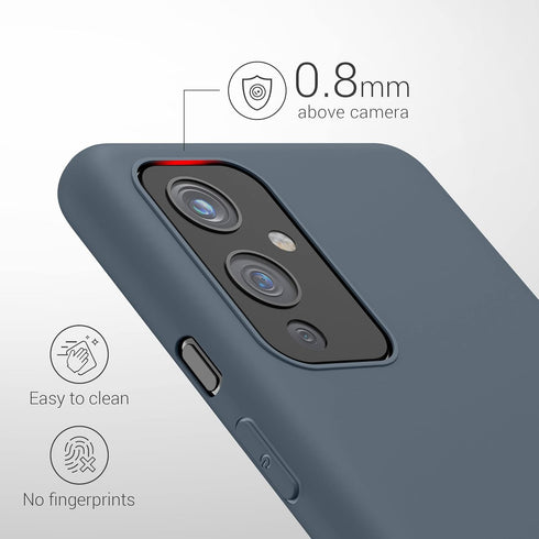 kwmobile Case Compatible with OnePlus 9, Soft Slim Protective TPU Silicone Cover - Dark Slate