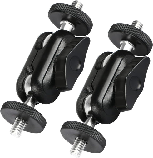 HSU Magic Arm with Dual Ball Head (1/4"-20 Screw) Adjustable Universal Extension for Monitor, Microphone, GoPro (2 Pack)