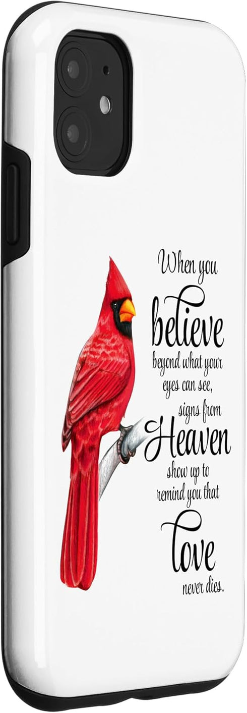 iPhone 11 Cardinal Red Bird Sign from Heaven Angel Case