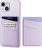 VULKIT Slim Elastic Adhesive Phone Wallet, Credit Card Sleeves Sticker for Back of Smartphone (Lilac)