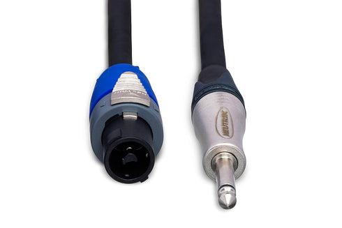Hosa SKT-205Q Edge Speaker Cable, Neutrik speakON to 1/4 in TS, 5 ft, Black