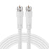 GE RG6 Coaxial Cable, 6 ft, White - F-Type Connectors, Low Loss Coax for TV Antenna, DVR, Home Theater