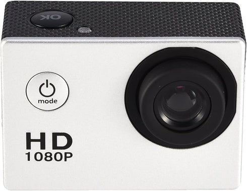 Mini Action Camera, 1080P 12MP Sports Camera, Full HD 2.0 Inch Waterproof Camera with Mounting Accessories