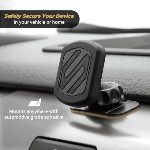 Scosche MAGKIT MagicMount Magnetic Car Phone Mount for Dashboard, 360° Adjustable Magnet Head, Universal Holder for