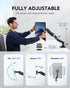 HUANUO Single Monitor Mount, 13 to 32 Inch Gas Arm, Adjustable Vesa Stand with Clamp and Grommet Base, Fits 4.4 to