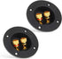 2 Pcs Speaker Sub Box Terminals Cup for Subwoofer Box, Black 3 Inch Round 2-Way Spring Loaded Jacks Connector