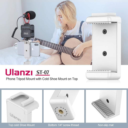 ULANZI ST-07 Adjustable Phone Tripod Stand in White