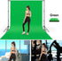 LCUIRC 10X12ft Green Screen Backdrop for Photography, Chromakey Polyester Collapsible Greenscreen Background