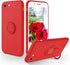 iPhone SE 2022 Case, iPhone SE 2020 Case, Slim Silicone Soft Rubber Shockproof Protective Cover, Red