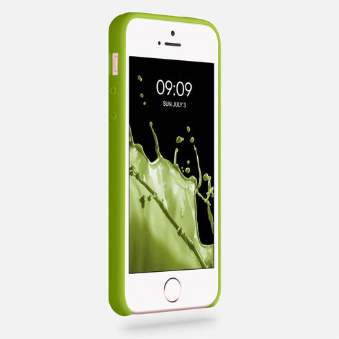 kwmobile Case for Apple iPhone SE (1.Gen 2016) / iPhone 5 / 5S, TPU Silicone Phone Cover - Green Peppercorn