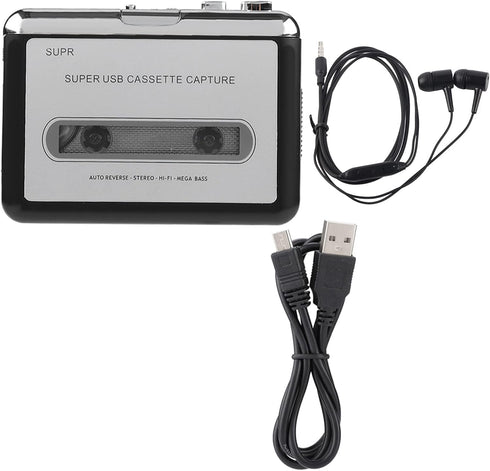 Portable Cassette Player Recorder Converter, Cassette Tape to MP3 Converter Convert Tapes