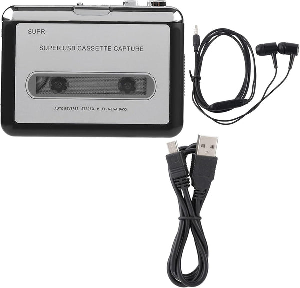Portable Cassette Player Recorder Converter, Cassette Tape to MP3 Converter Convert Tapes