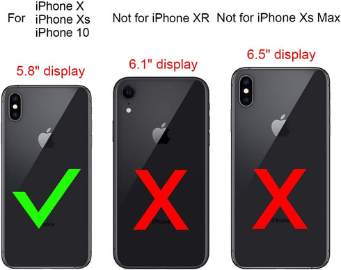 Vofolen Case for iPhone Xs, Wallet ID Slot Credit Card Holder, Scratch Resistant Dual Layer Protective Cover