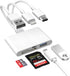 Ardaddyn 4-in-1 SD Card Reader for iPhone iPad Mac, USB-C+Lightning+USB 3.0 OTG Adapter,