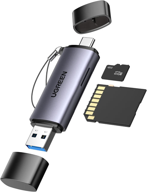 UGREEN Micro SD Card Reader Adapter, USB C USB 3.0 for SD SDHC SDXC MicroSD, Compatible with iPhone 15