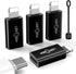 USB C to Lightning Adapter (2 Pack), 27W PD Fast Charging & Data Transfer, for iPhone/iPad/Airpods, Black