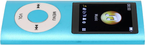 Heayzoki MP4 1.8 Inch 64G Player, Portable Music Player with LCD Screen, Lossless Sound, Supports Up to SD Card, Blue