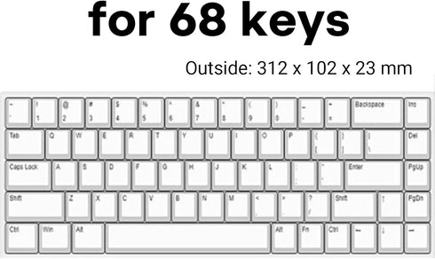 Hyekit Premium Acrylic Keyboard Clear Cover Protector, Mechanical Keyboard Dust Cove for Keychron K6/Nj68/FL680