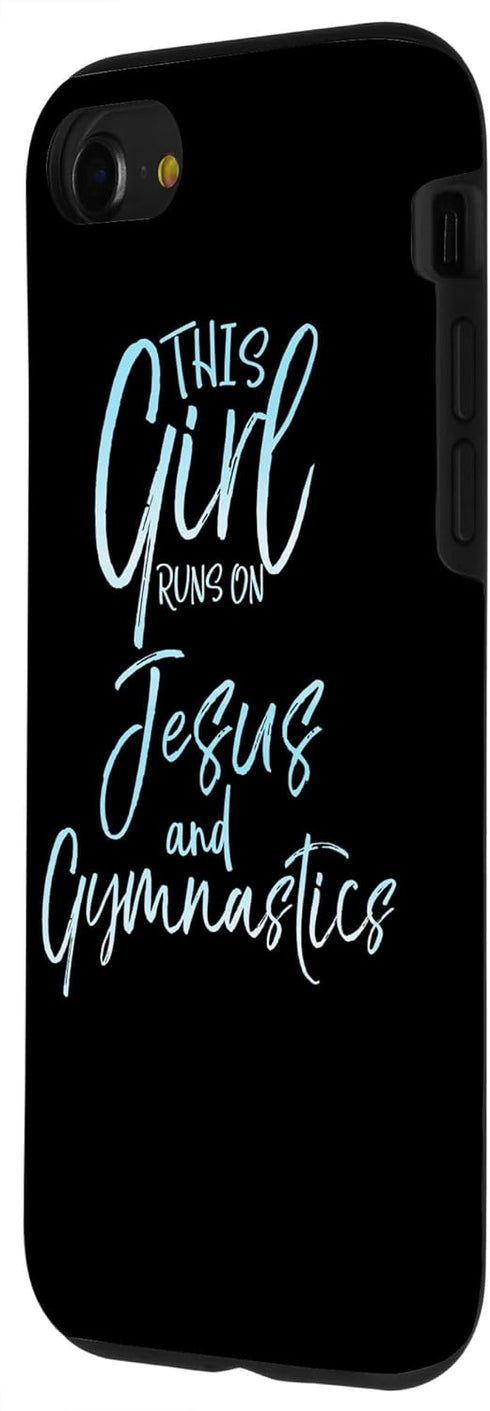 iPhone SE (2020) / 7 / 8 Cute Gymnast Gift This Girl Runs on Jesus and Gymnastics Case