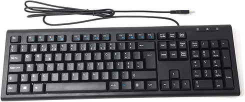 European Portuguese Language Keyboard | Black USB Wired for Windows