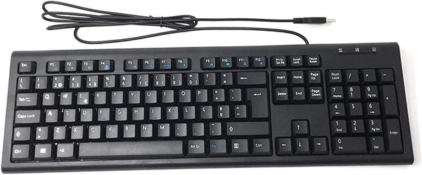 European Portuguese Language Keyboard | Black USB Wired for Windows