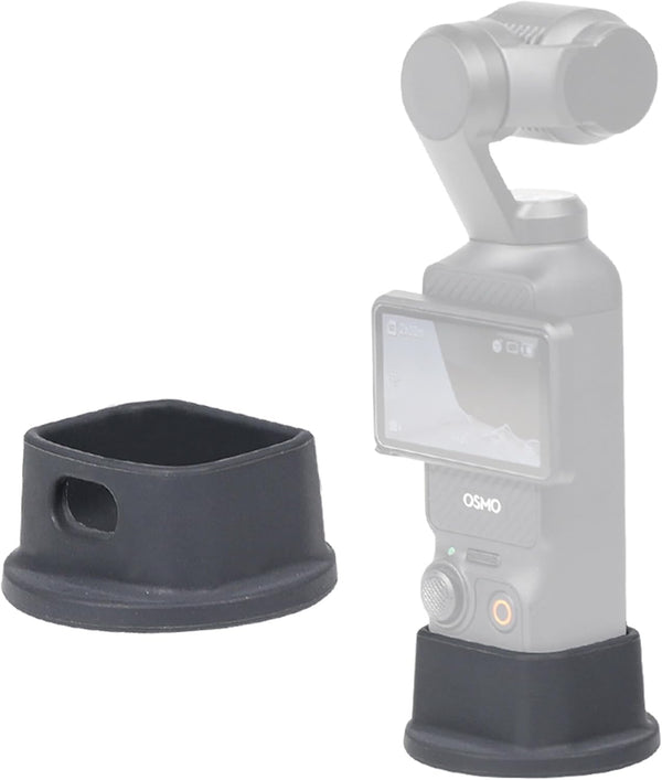 FiTSTILL Lightweight Black Silicone Non-Slip Desktop Mount for DJI Osmo Pocket 3, Compact with Charging Opening