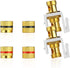 TNP Banana Jack Keystone Insert, Set of 4, Stereo Speaker Banana Connector Binding Post Snap in Adapter Socket
