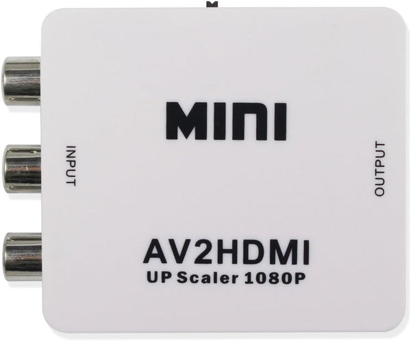 Mini Composite HD AV CVBS 3RCA to HDMI Adapter Converter, Supports 720P 1080P for TV, VHS, DVD