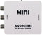 Mini Composite HD AV CVBS 3RCA to HDMI Adapter Converter, Supports 720P 1080P for TV, VHS, DVD