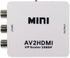 Mini Composite HD AV CVBS 3RCA to HDMI Adapter Converter, Supports 720P 1080P for TV, VHS, DVD
