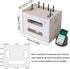 W WWEENUO Wooden Router Shelf, Desktop WiFi Router Storage Box Modem Rack Cover Power Strip and Cable Management Hider