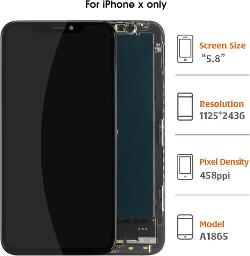 iPhone X (OLED) Screen Replacement A1865 A1901 A1902 A1903 - LCD Display Touch Digitizer Full Assembly Repair Kits
