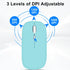 Wireless Bluetooth Mouse for iPad/MacBook Pro/Air/Laptop, Rechargeable Slim Silent Mouse for Surface Pro/Lenovo