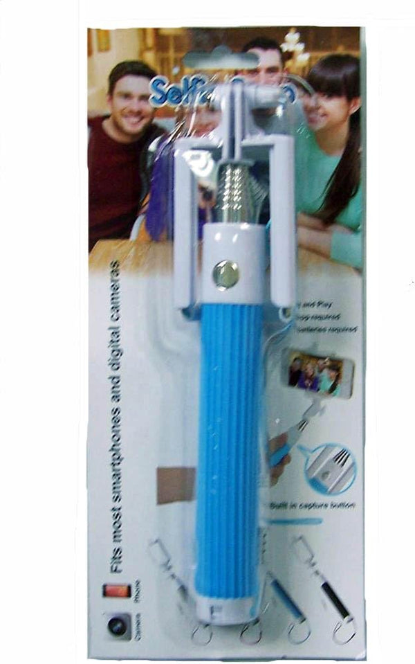 Novelties company Blue Handle Selfie Photos Mono Pod Expandable Cellular Phone Holder Stick