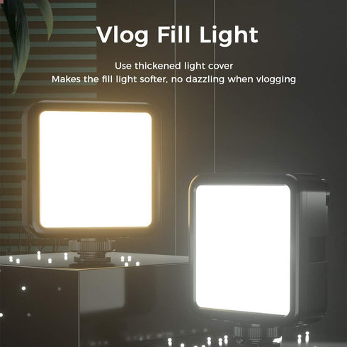 VL-81 LED Video Light with Softbox, Portable Photography Light, CRI95+ Bi-Color 3200K-5600K, Rechargeable Dimmable Vlog