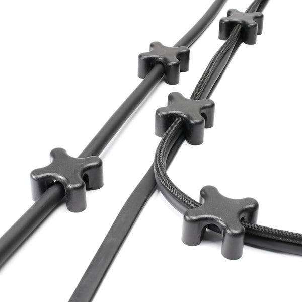 Magnetic Cable Holder Clip, Desktop Cord Keeper Organizer for Home Office Supplies, Wire Management (Black 10Pcs)