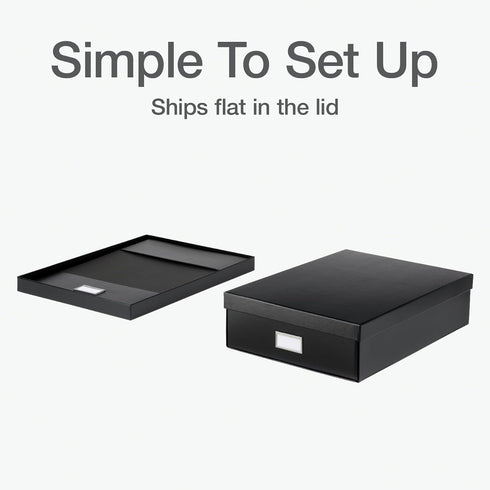 Oxford Keepsake Box, Large Protective Storage Organizer for Home and Office, Photo and Souvenir Storage Box (16" x 12"