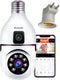 BISHKJOK 6MP Dual-Lens Light Bulb Security Camera, TUYA Indoor 360 Pan/Tilt WiFi Cam