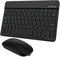Ultra-Slim Small Bluetooth Keyboard and Mouse Combo, Portable Rechargeable Wireless Keyboard for Android Tablet, Black