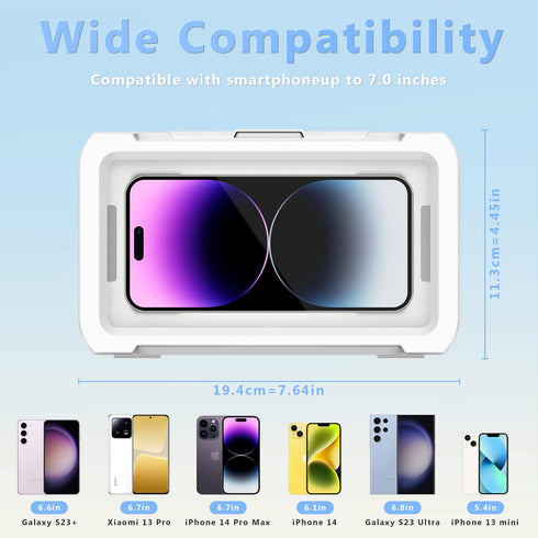 URROY Shower Phone Holder Waterproof, 360° Rotation Case for Bathroom Wall Mirror & Bathtub (Gift for Men Women)