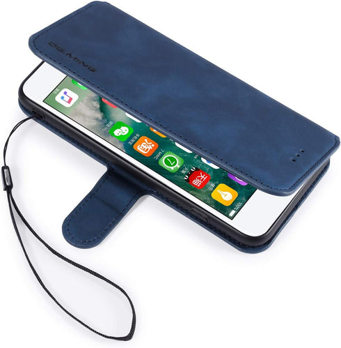 UEEBAI Case for iPhone SE 2022/7/8/SE 2020, Luxury PU Leather Wallet Flip Cover with Card Slots and Magnetic Stand